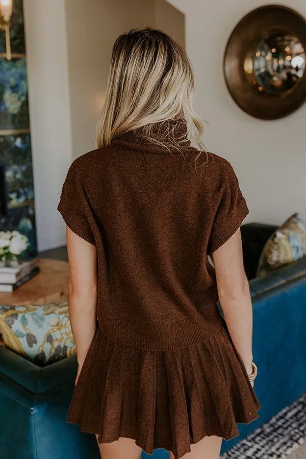 The Vineyard Affair Knit Top in Chocolate sold by Impressions product image thumbnail 4