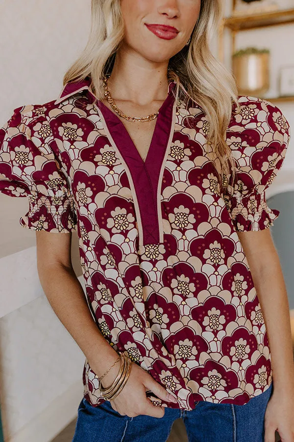 Mulled Wine Hour Floral Top sold by Impressions product image thumbnail 5