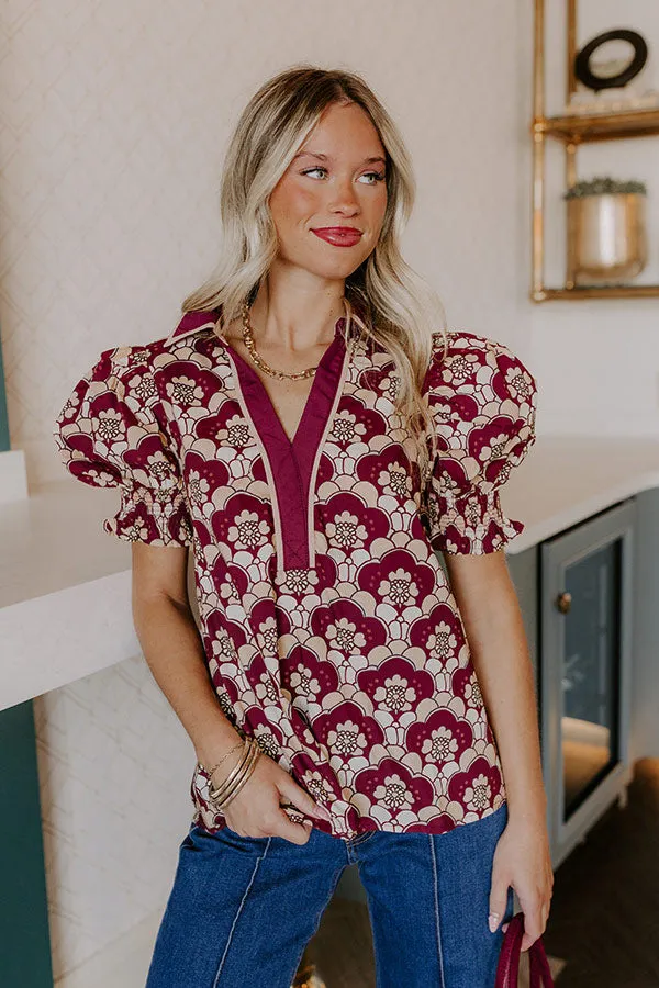 Mulled Wine Hour Floral Top sold by Impressions product image thumbnail 3