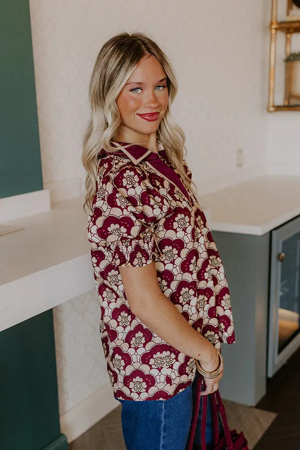 Mulled Wine Hour Floral Top sold by Impressions product image thumbnail 4