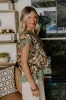 Merlot Whisper Floral Top in Mocha sold by Impressions