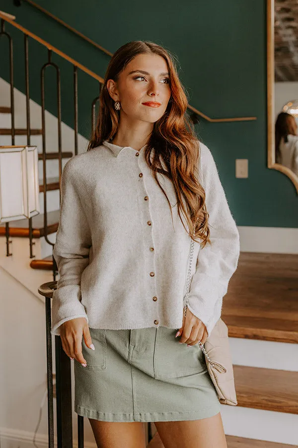 Cozy Mornings Knit Cardigan in Oatmeal sold by Impressions product image thumbnail 4