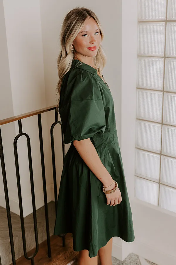 Napa Girls Trip Mini Dress in Hunter Green sold by Impressions product image thumbnail 4