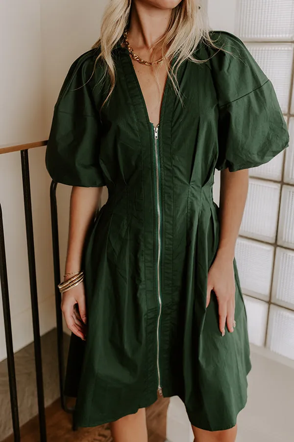 Napa Girls Trip Mini Dress in Hunter Green sold by Impressions product image thumbnail 5