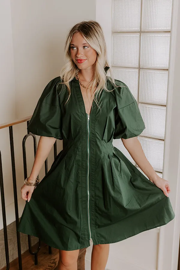 Napa Girls Trip Mini Dress in Hunter Green sold by Impressions product image thumbnail 2