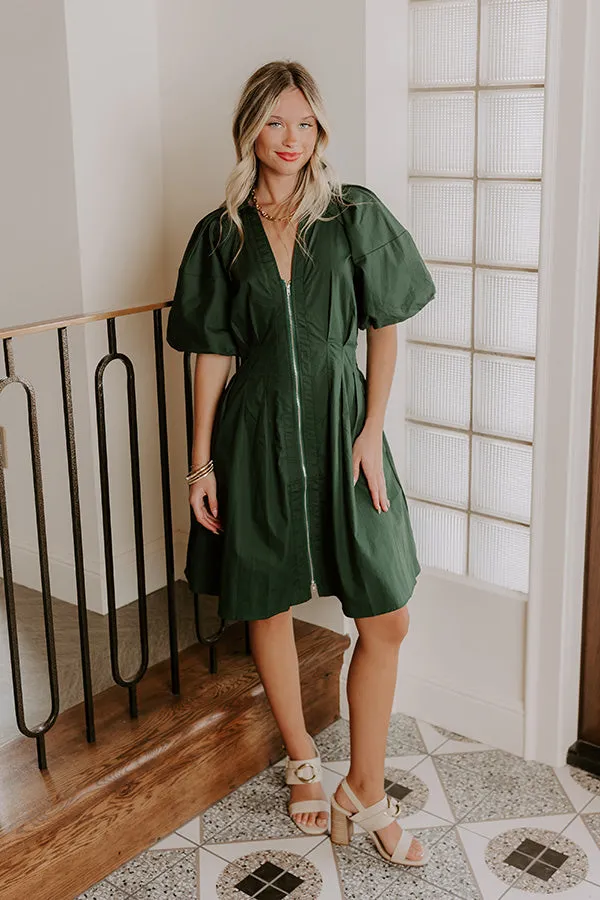 Napa Girls Trip Mini Dress in Hunter Green sold by Impressions product image thumbnail 3