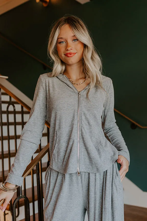 Soft Focus Zip Up Sweater in Grey sold by Impressions product image thumbnail 4