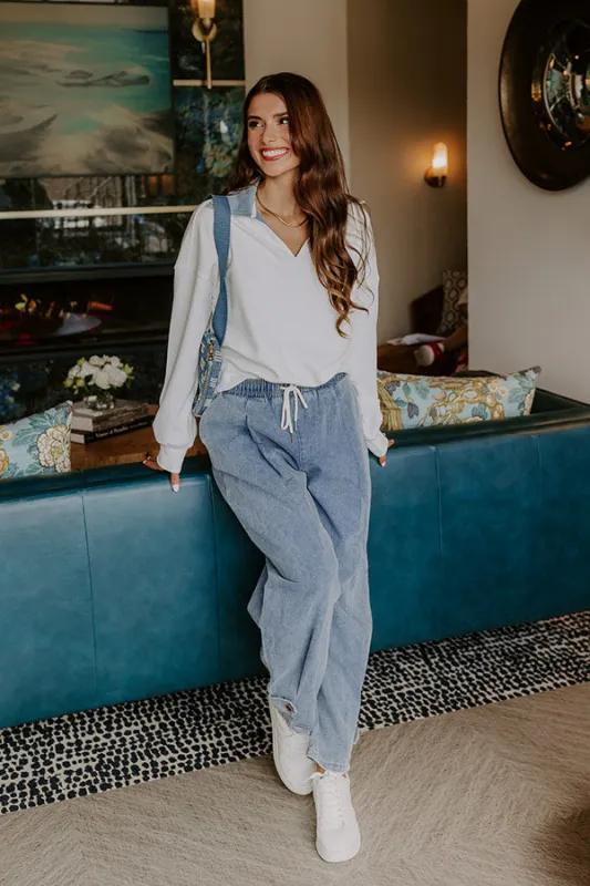 The Willa High Waist Barrel Leg Jean sold by Impressions