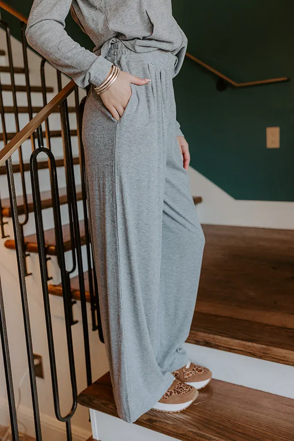 Soft Focus High Waist Wide Leg Pants in Grey sold by Impressions product image thumbnail 3