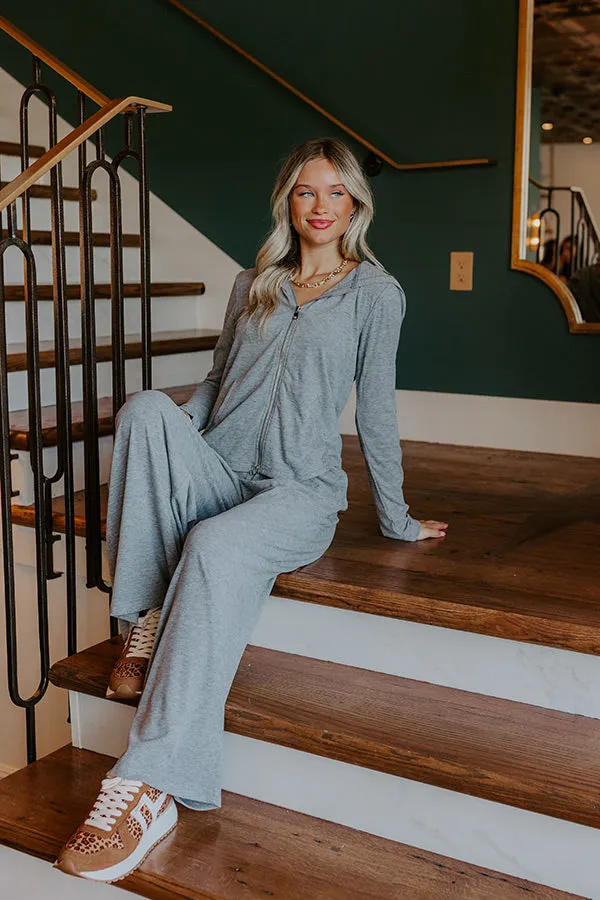 Soft Focus High Waist Wide Leg Pants in Grey sold by Impressions product image thumbnail 5