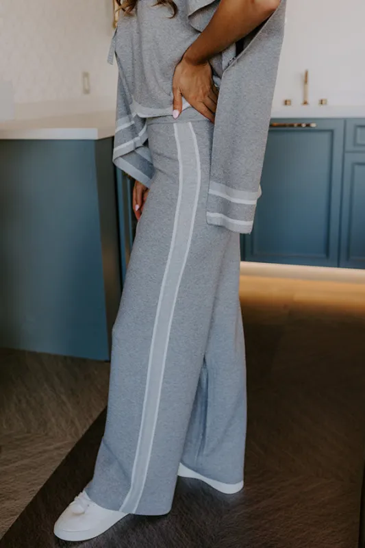 Connecting Flight High Waist Wide Leg Pants in Grey sold by Impressions