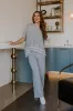 Connecting Flight High Waist Wide Leg Pants in Grey sold by Impressions
