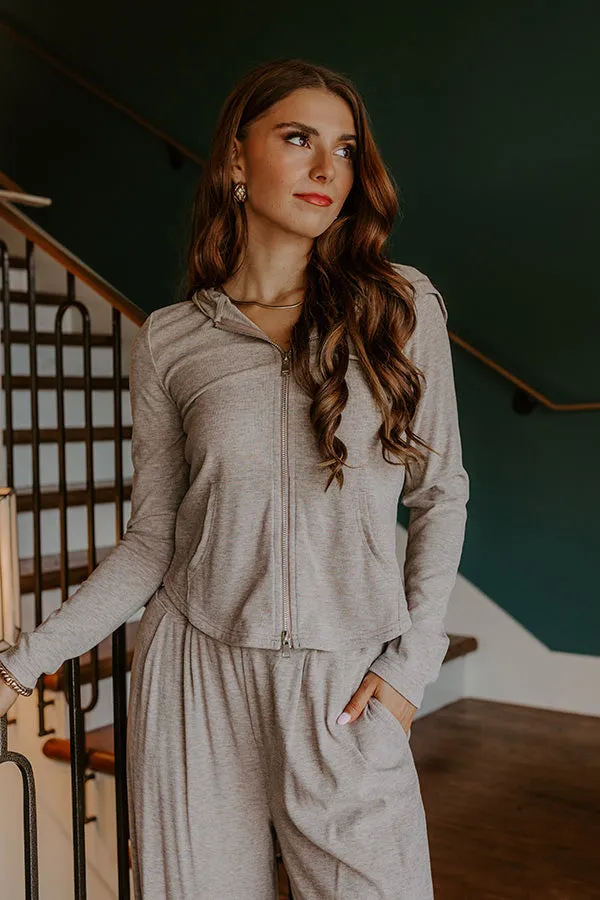 Soft Focus Zip Up Sweater in Mocha sold by Impressions product image thumbnail 3