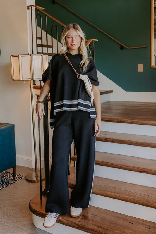 Connecting Flight High Waist Wide Leg Pants in Black sold by Impressions
