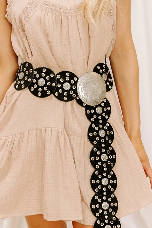 Boho Feels Faux Suede Disc Belt in Black sold by Impressions product image thumbnail 3