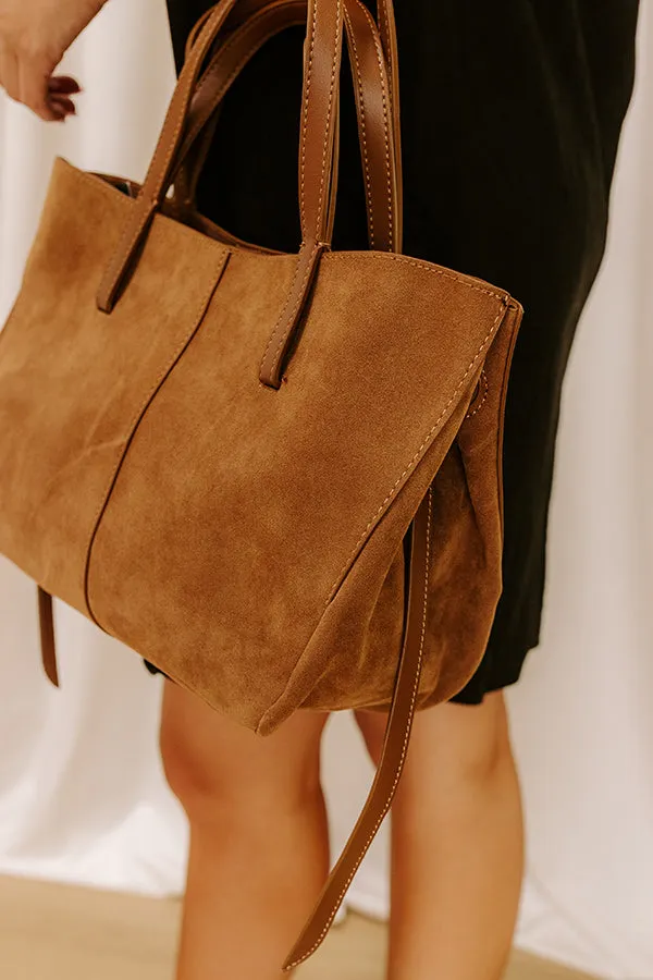 The City Life Faux Suede Tote in Chocolate sold by Impressions product image thumbnail 4