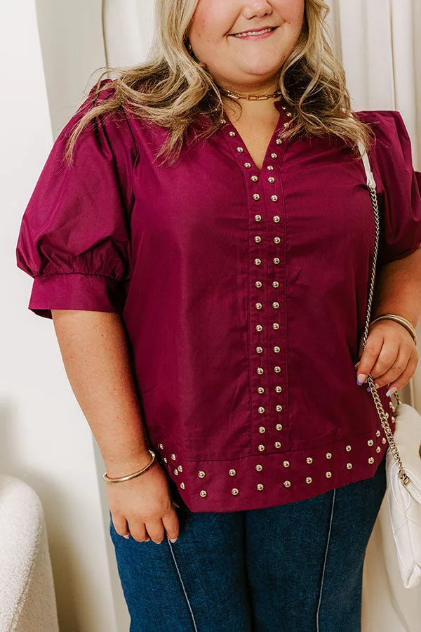Sweet Statement Shift Top in Windsor Wine Curves sold by Impressions product image thumbnail 2