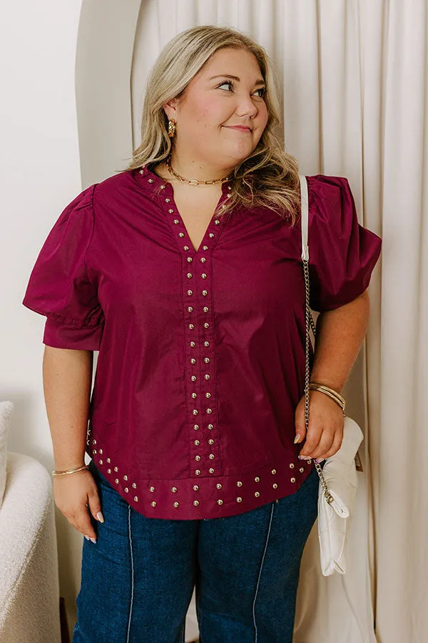 Sweet Statement Shift Top in Windsor Wine Curves sold by Impressions product image thumbnail 3