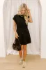 Park Day Cutie Drawstring Mini Dress in Black sold by Impressions
