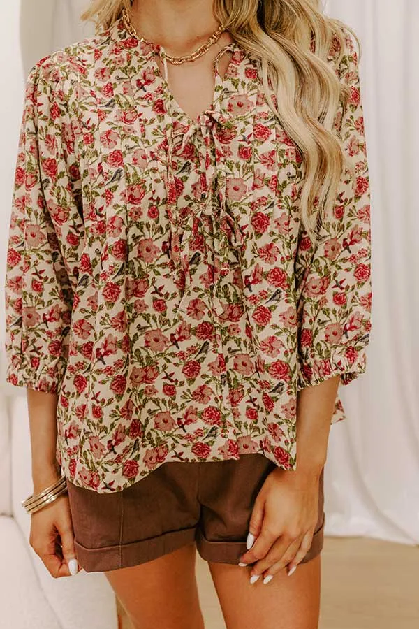 Falling Leaves Floral Corduroy Top sold by Impressions product image thumbnail 3