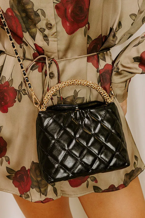 The Staci Faux Leather Quilted Crossbody in Black sold by Impressions product image thumbnail 4