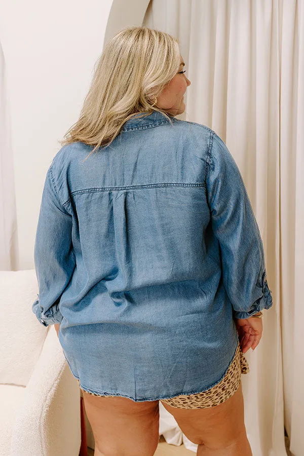 Coffee Shop Hangout Chambray Button Up Curves sold by Impressions product image thumbnail 5