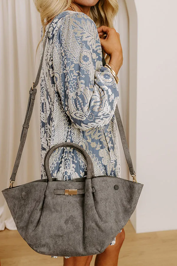 Soho Stroll Faux Suede Tote in Grey sold by Impressions product image thumbnail 4