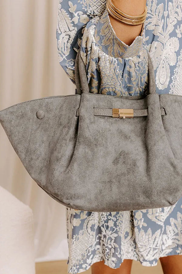 Soho Stroll Faux Suede Tote in Grey sold by Impressions product image thumbnail 2