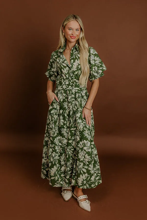 Floral Estate Button Down Midi Dress sold by Impressions