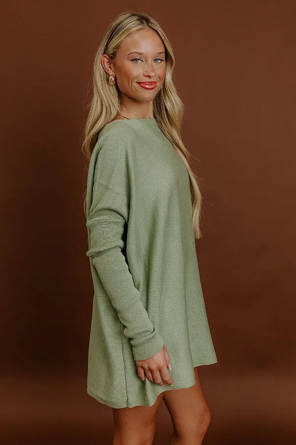 Simply Cozy Knit Sweater Top in Sage sold by Impressions product image thumbnail 5