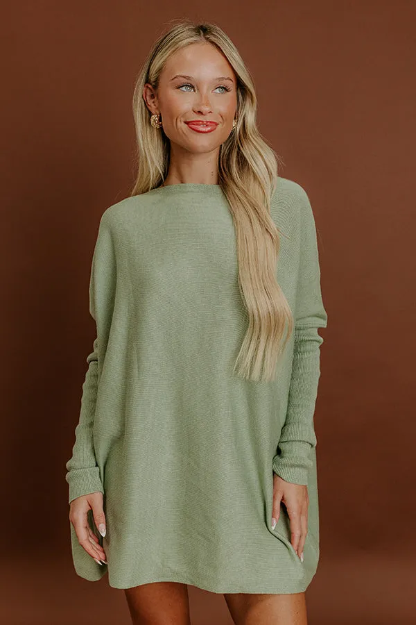 Simply Cozy Knit Sweater Top in Sage sold by Impressions product image thumbnail 2