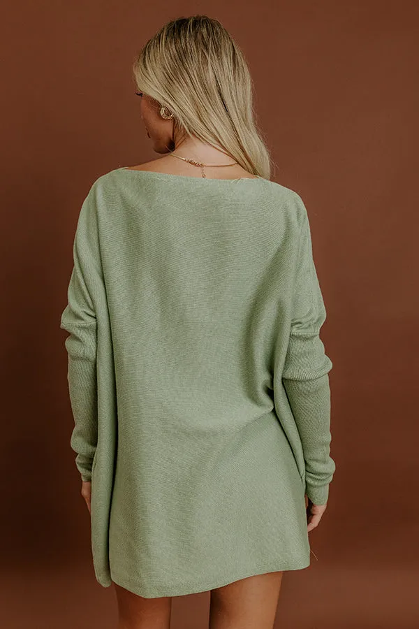 Simply Cozy Knit Sweater Top in Sage sold by Impressions product image thumbnail 4