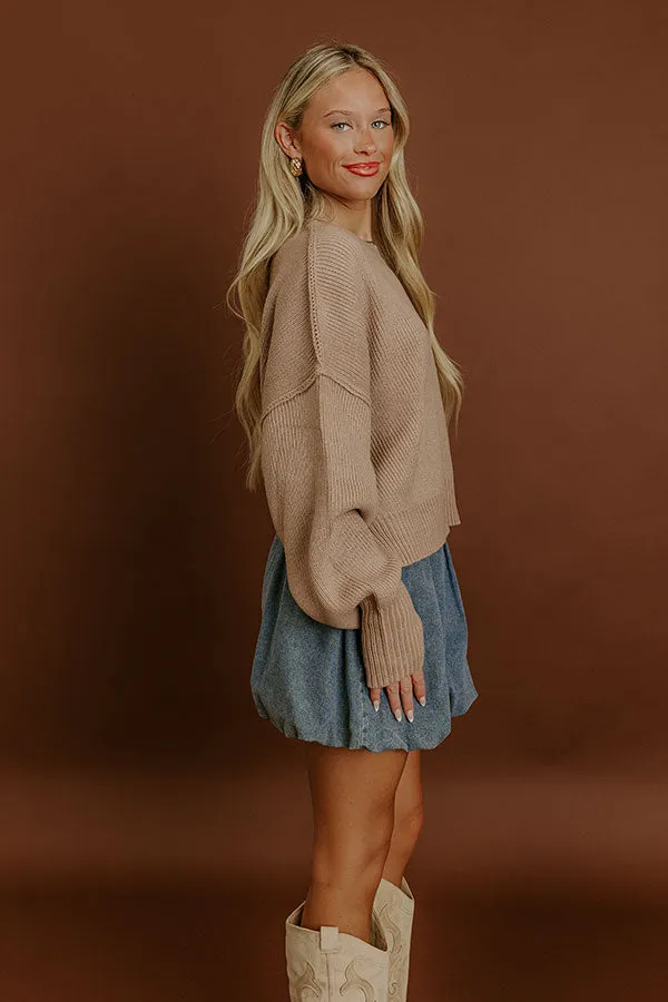 Trailside Bliss Knit Sweater in Iced Mocha sold by Impressions product image thumbnail 4