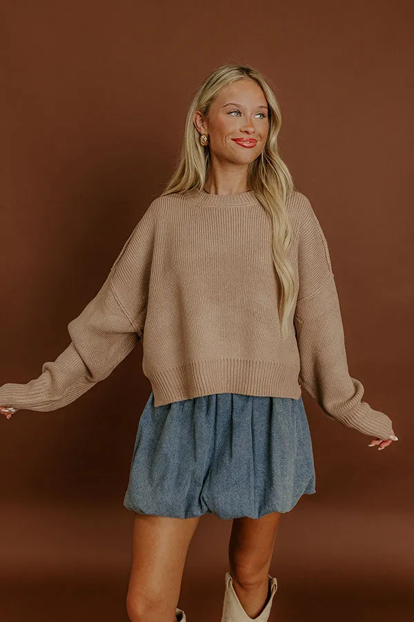 Trailside Bliss Knit Sweater in Iced Mocha sold by Impressions