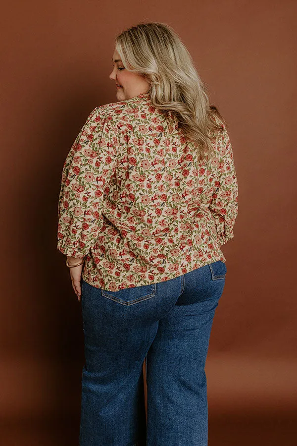 Falling Leaves Floral Corduroy Top Curves sold by Impressions product image thumbnail 5
