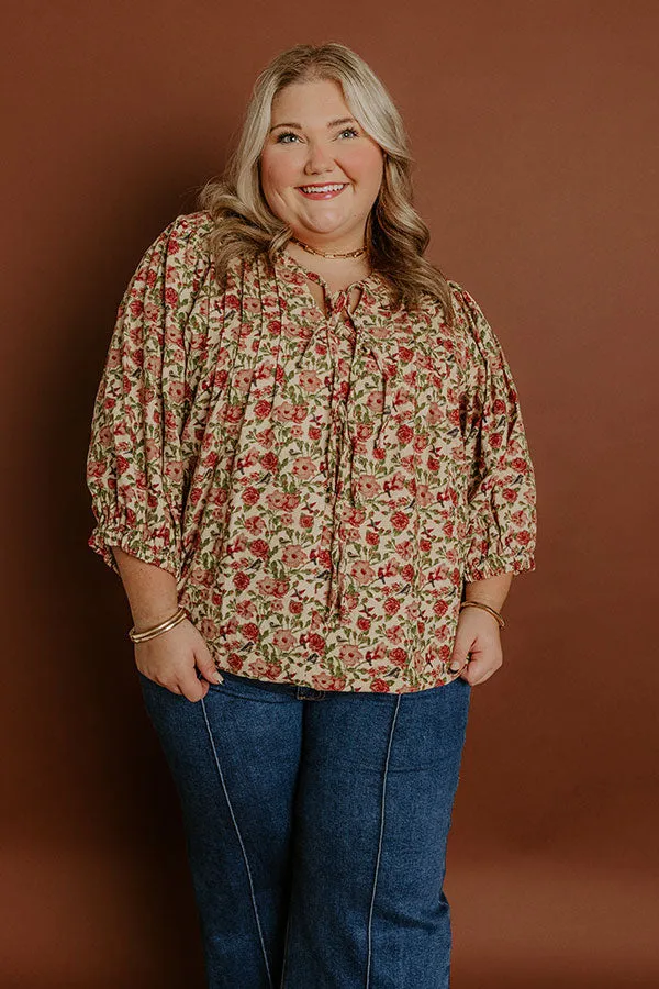 Falling Leaves Floral Corduroy Top Curves sold by Impressions product image thumbnail 2