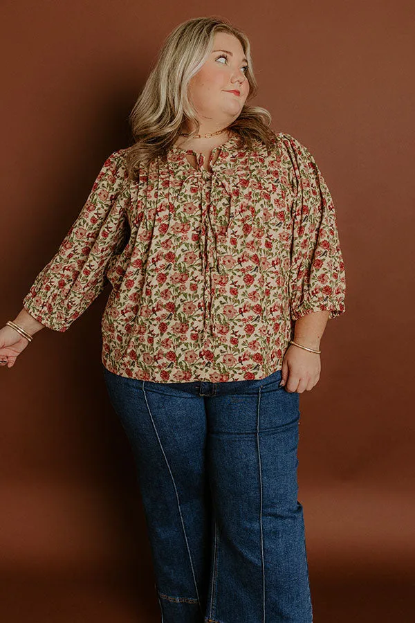Falling Leaves Floral Corduroy Top Curves sold by Impressions product image thumbnail 3