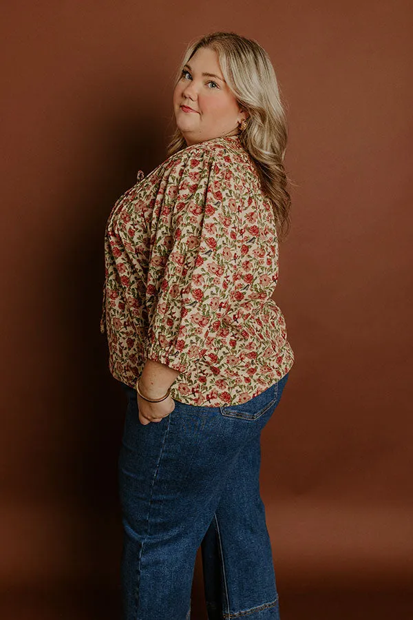 Falling Leaves Floral Corduroy Top Curves sold by Impressions product image thumbnail 4