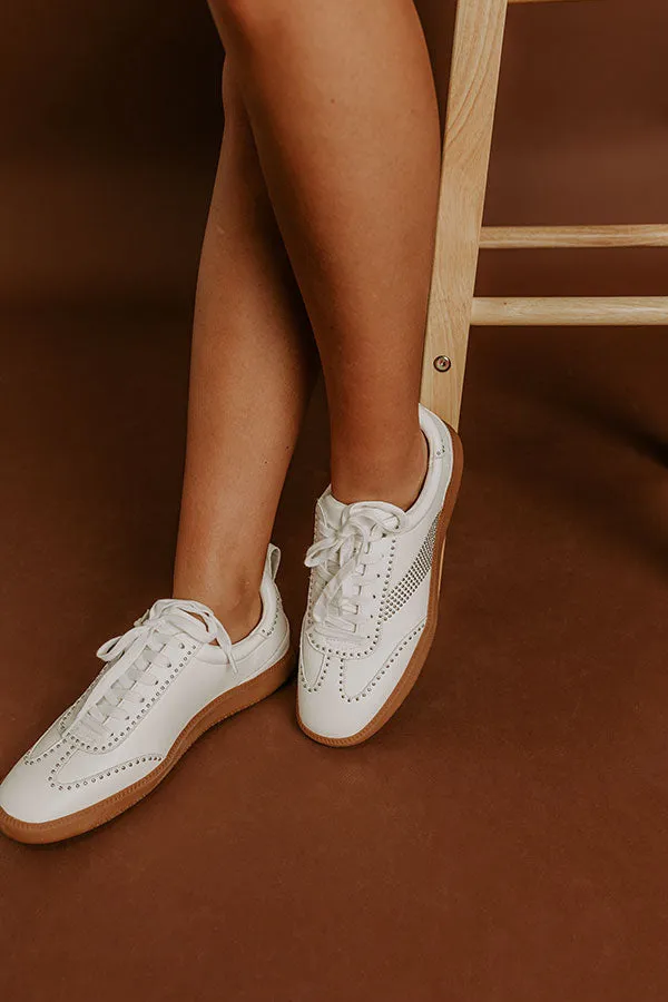 Wylder Faux Leather Studded Sneaker in White sold by Impressions product image thumbnail 3