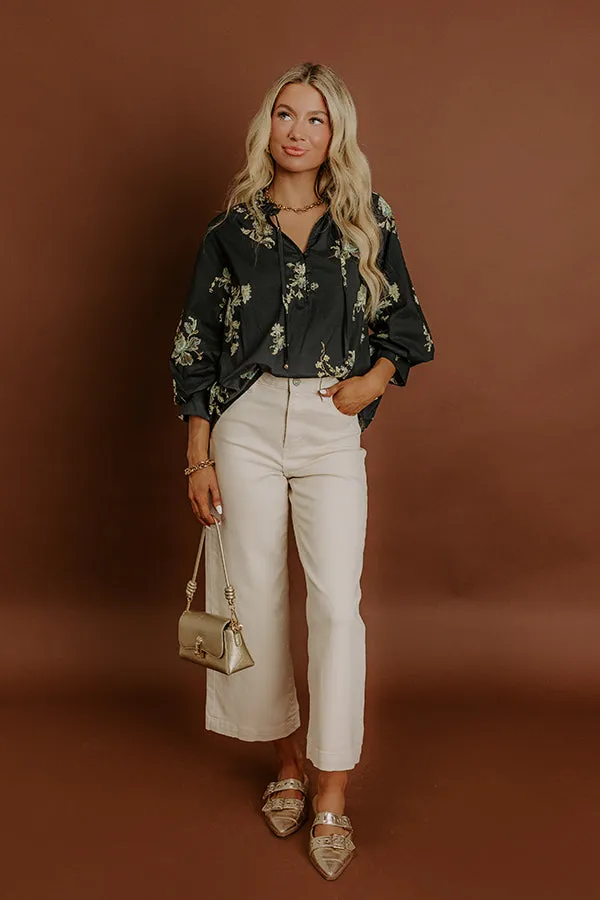 Pretty As A Peony Floral Top in Black sold by Impressions product image thumbnail 3