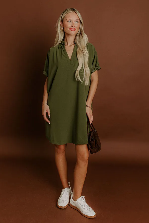 Broadway Muse Mini Dress in Olive sold by Impressions product image thumbnail 2
