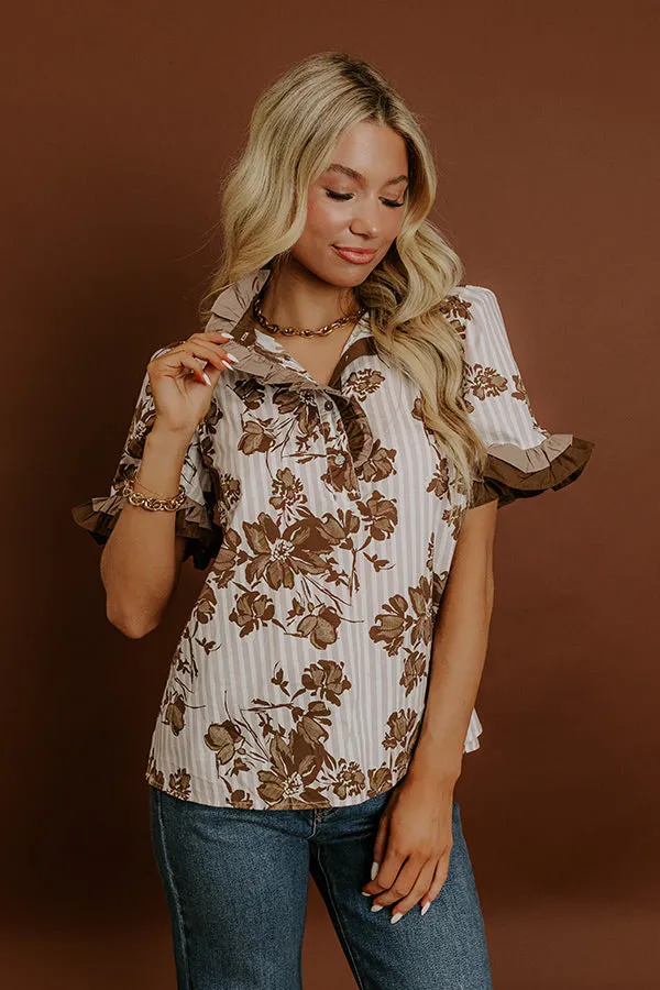 Floral Estate Stripe Top sold by Impressions