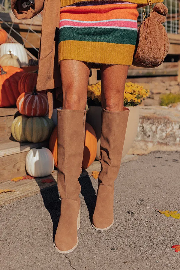 The Shiloh Faux Nubuck Knee High Boot In Brown sold by Impressions product image thumbnail 4