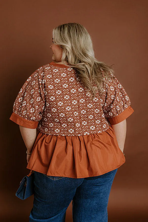 Chai Latte Sippin Jacquard Top Curves sold by Impressions product image thumbnail 3