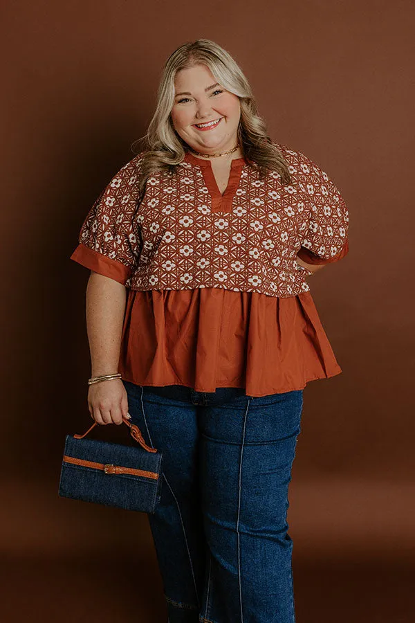 Chai Latte Sippin Jacquard Top Curves sold by Impressions product image thumbnail 2