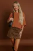 Pumpkin Spice Sippin Knit Top in Rust sold by Impressions