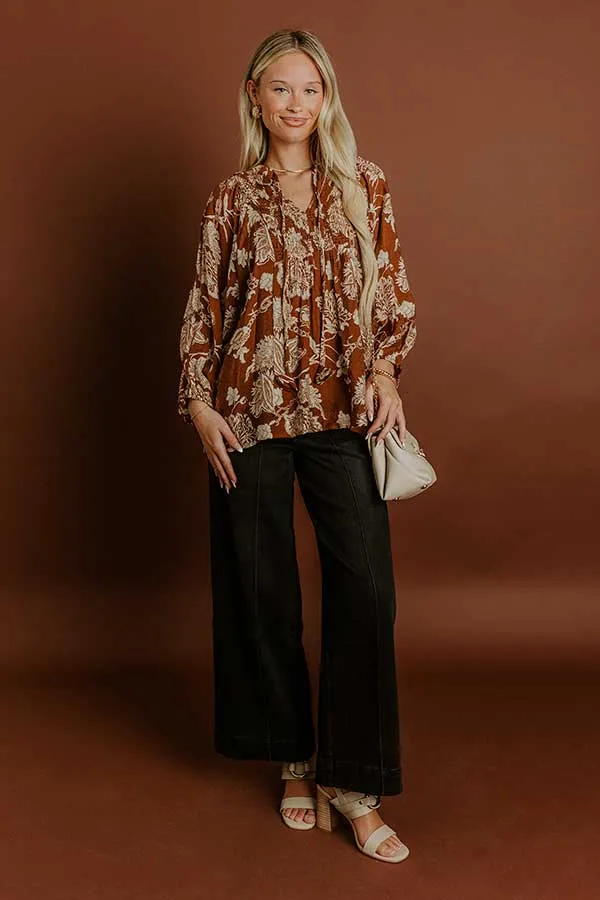 Simply Charming Floral Top in Camel sold by Impressions product image thumbnail 2