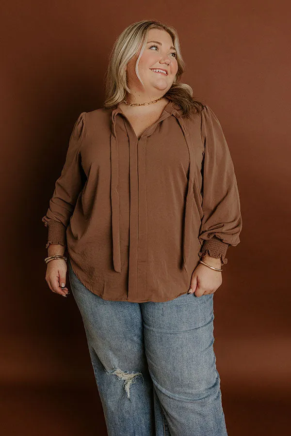 Soho Sophisticate Shift Top in Mocha Curves sold by Impressions product image thumbnail 3