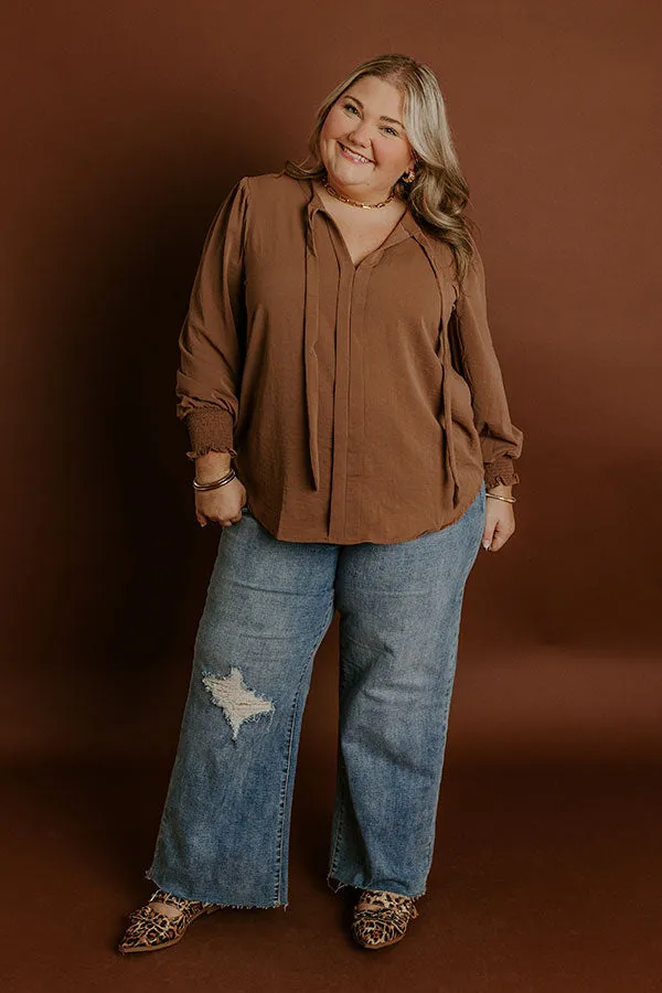Soho Sophisticate Shift Top in Mocha Curves sold by Impressions product image thumbnail 2