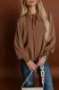 Soho Sophisticate Shift Top in Mocha sold by Impressions